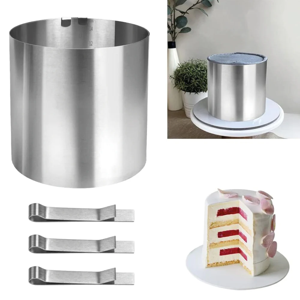 Aro Ajustable Para Tortas Acero Inoxidable 15 Cm Alto