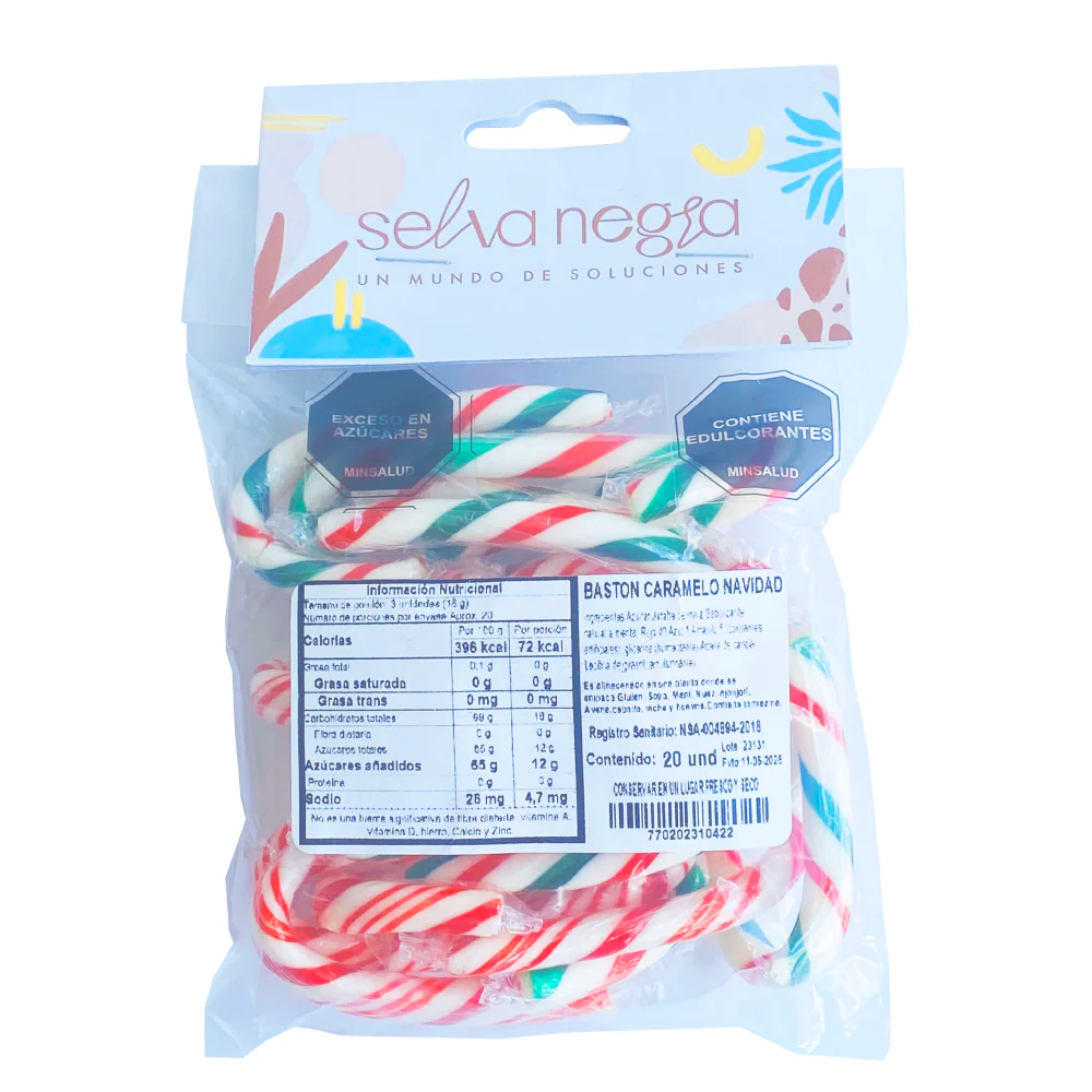 Bastón de Caramelo Navideño X 20 Unds. - Image 2