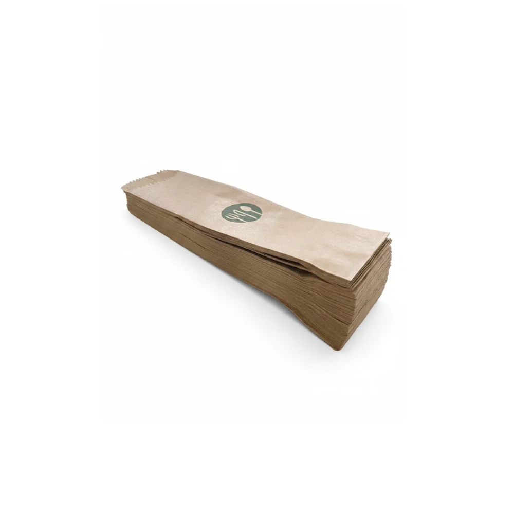 Bolsa Porta Cubiertos Kraft 100 Unidades - Image 2