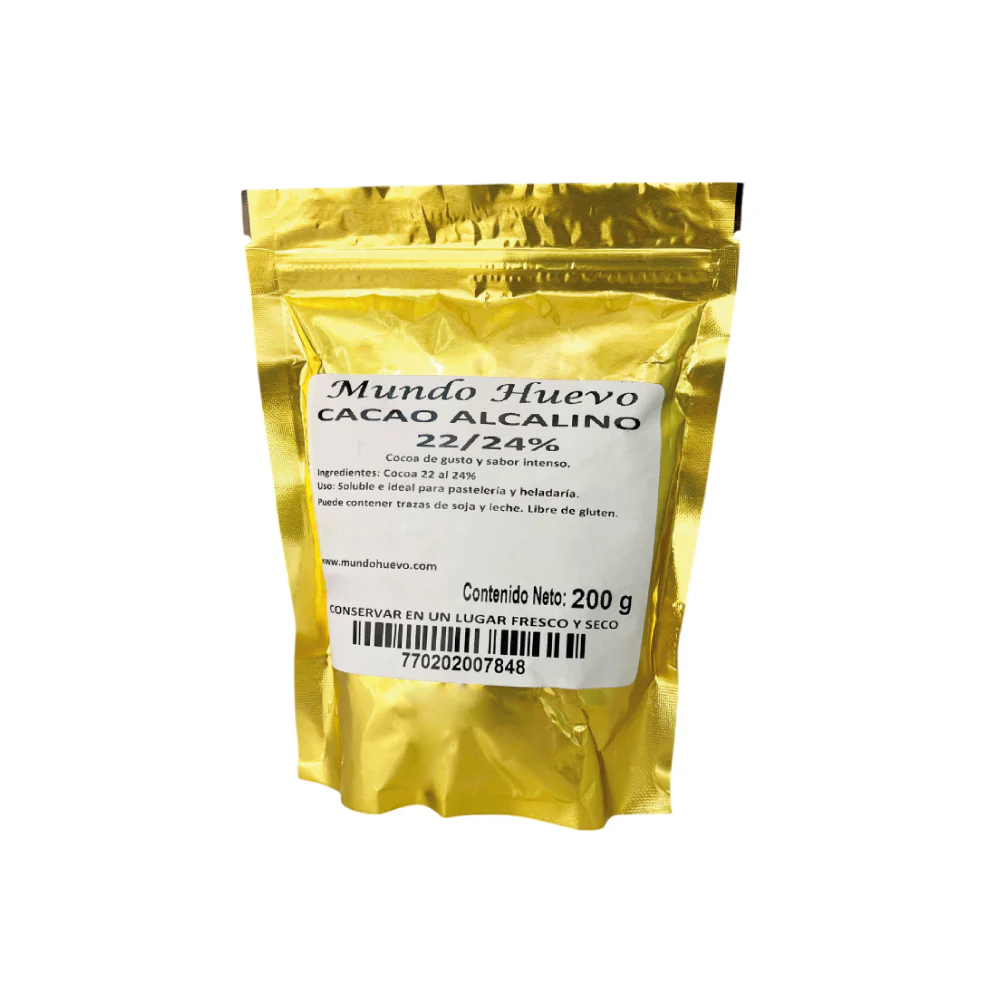 Cacao alcalino 22/24% 200 gr Mundo Huevo - Image 3