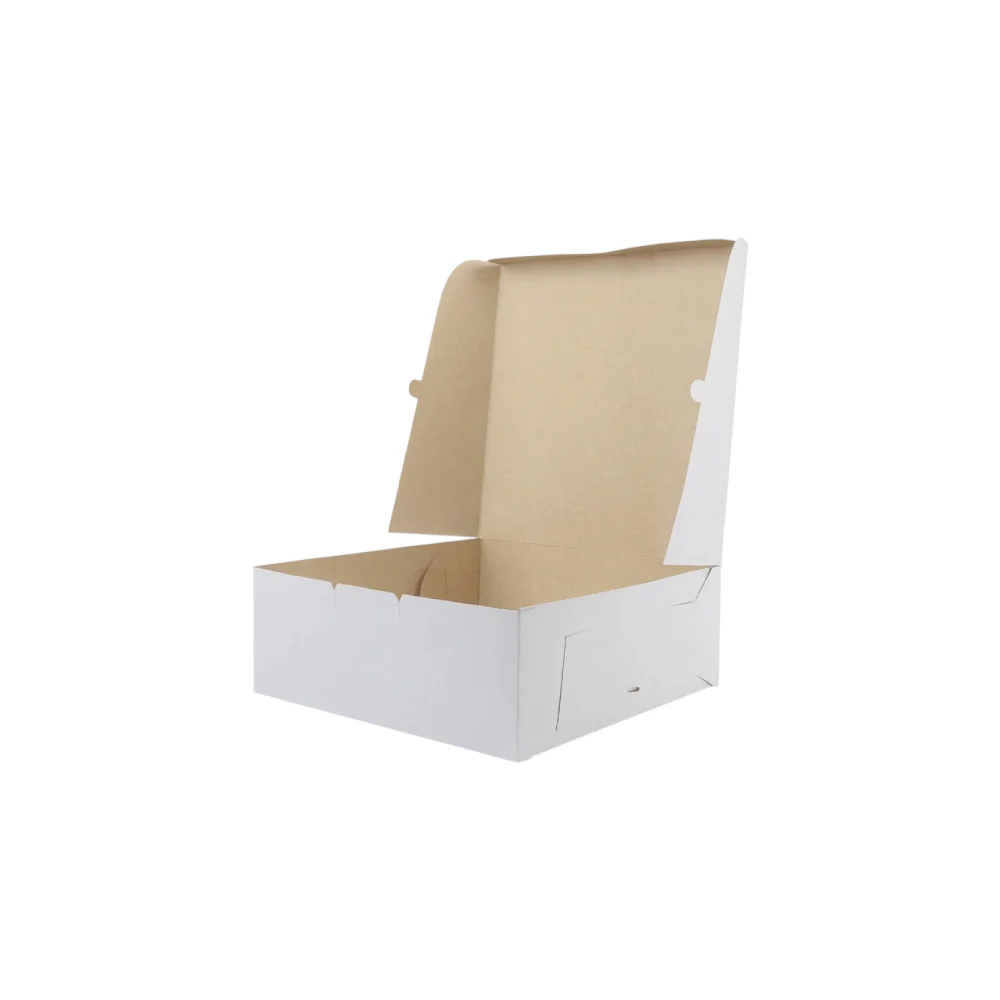 Caja de Cartón para Torta 25 x 25 x 10 Blanca/Kraft - Image 4