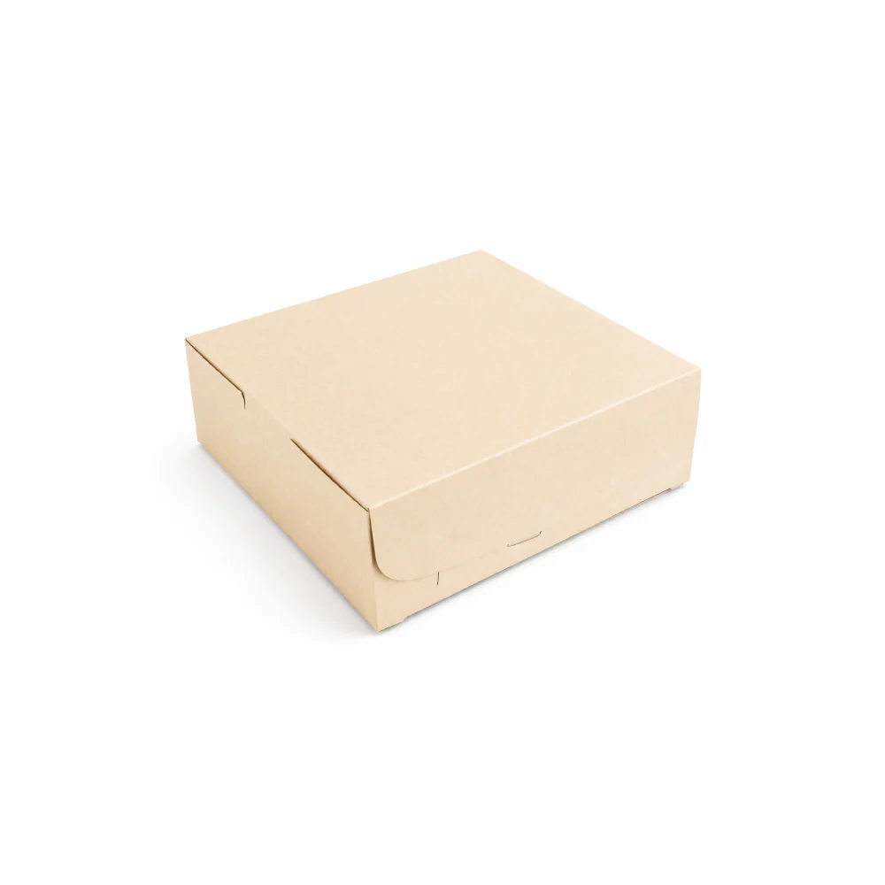 Caja de Cartón para Torta 30 x 30 x 10 cm Blanca/Kraft - Image 2
