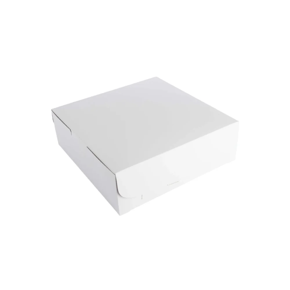 Caja de Cartón para Torta 34 x 34 x 11 cm Blanca/Kraft - Image 5