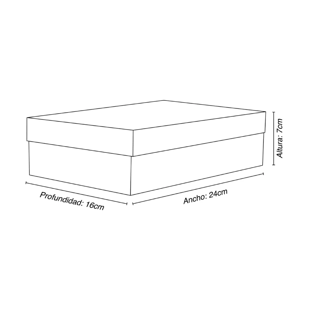 Caja Navidad Base y Tapa 24 cm x 16 cm x 8 cm - Image 4
