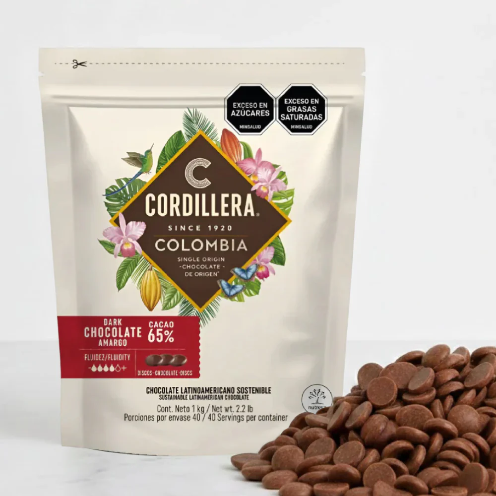 Chocolate Real Amargo 65% Cacao x 1 Kg Cordillera