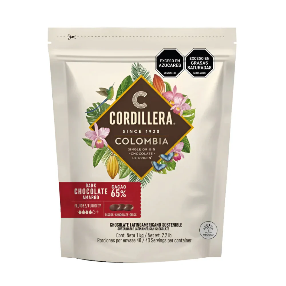 Chocolate Real Amargo 65% Cacao x 1 Kg Cordillera - Image 2