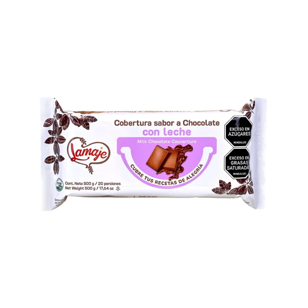 Cobertura Bloque Leche Lamaje 500 Gr