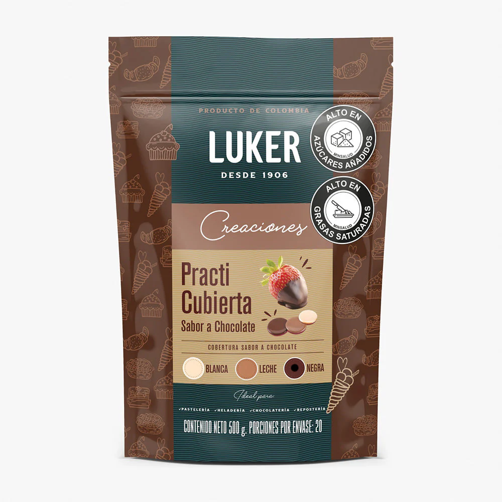 Cobertura de Chocolate Practicubierta Negra X 500 Gr Luker
