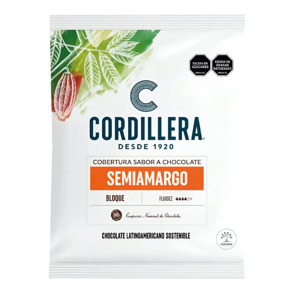 Cobertura de Chocolate Semiamargo Bloque x 5 Kg Cordillera