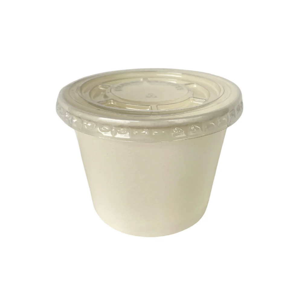Contenedor 12 Oz Blanco Con Tapa Baja X 25 Unds.