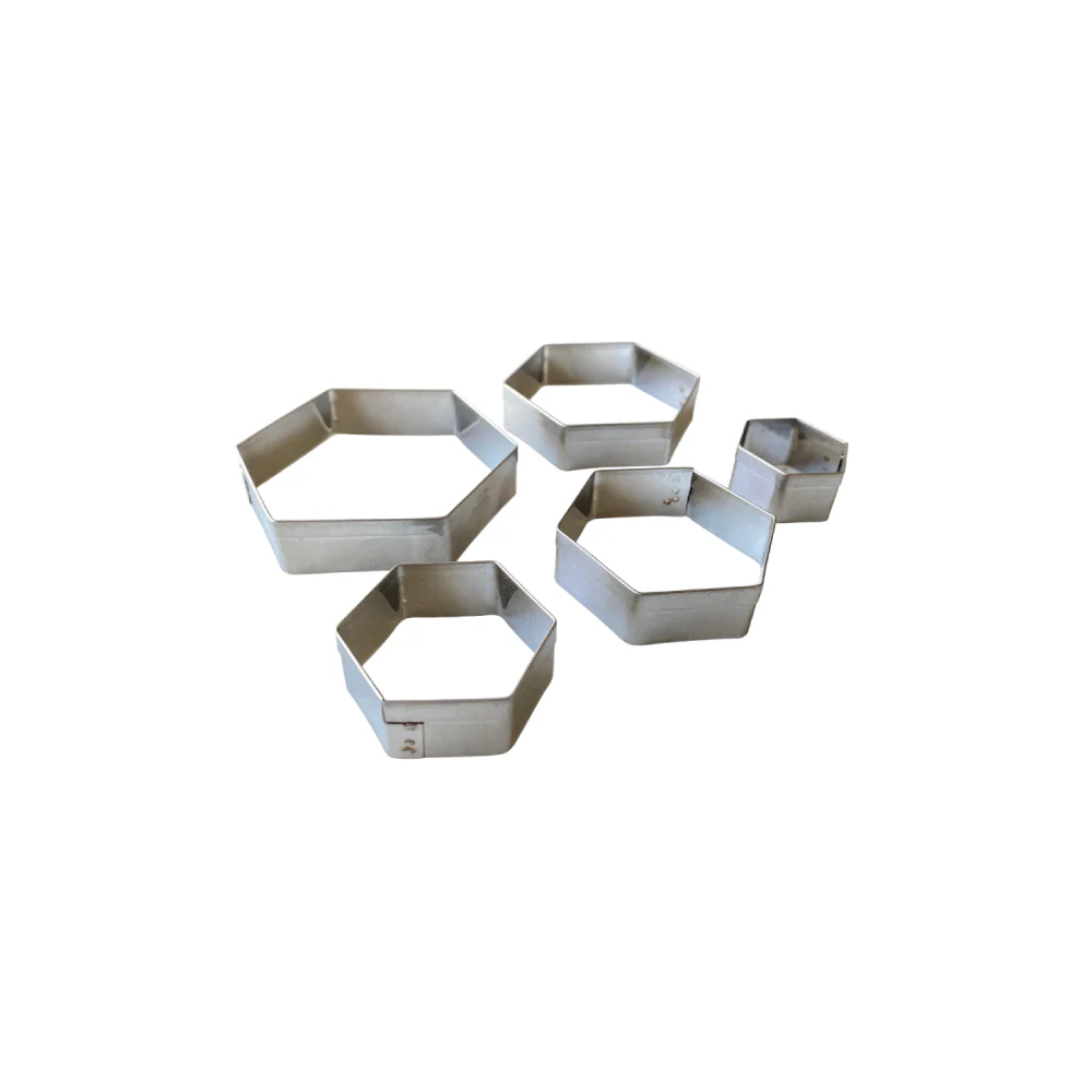 Cortador hexagonal pequeño acero 5 unidades - Image 2
