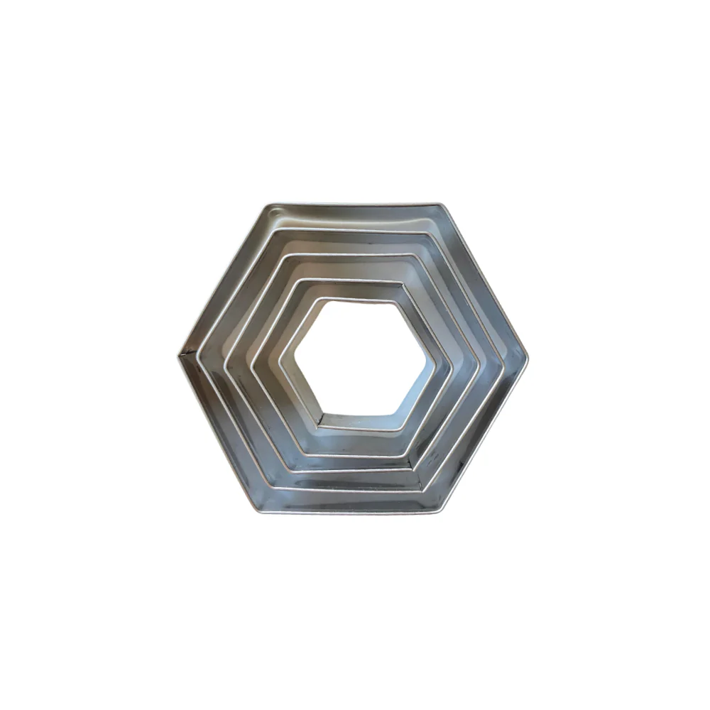 Cortador hexagonal pequeño acero 5 unidades - Image 3