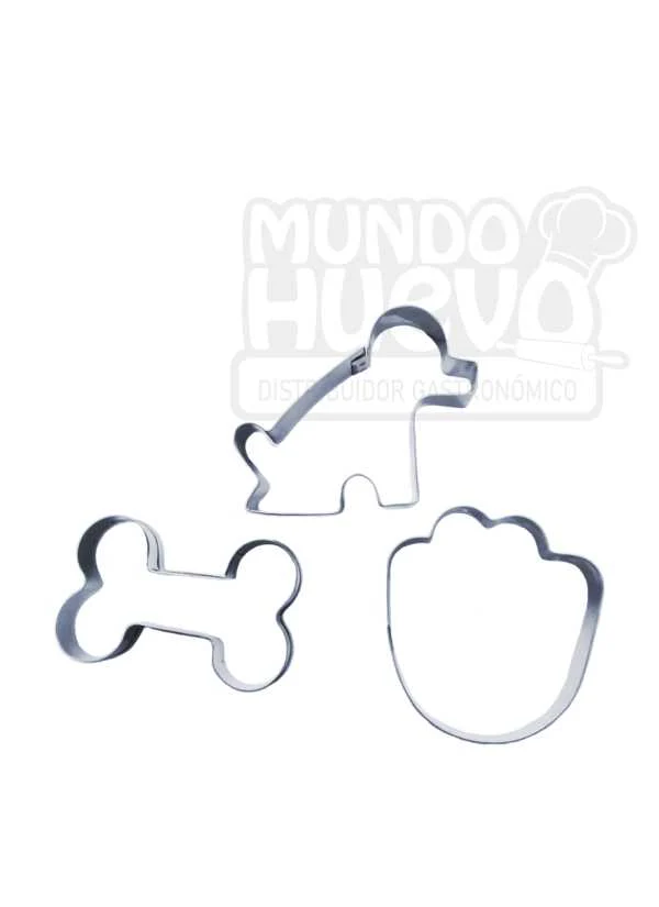 Cortador Perro / Hueso / Huella Acero MS X 3 Unds.