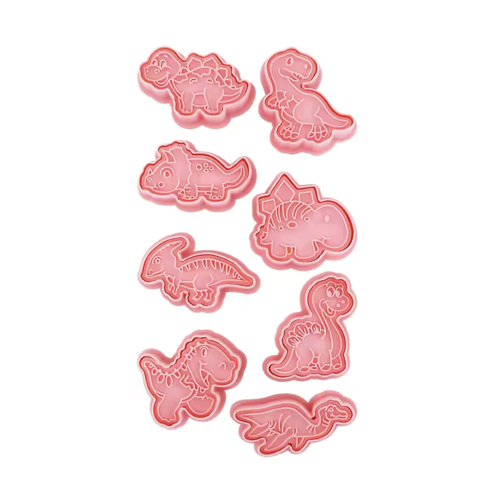Cortador Push Print Dinosaurios 8 Unidades