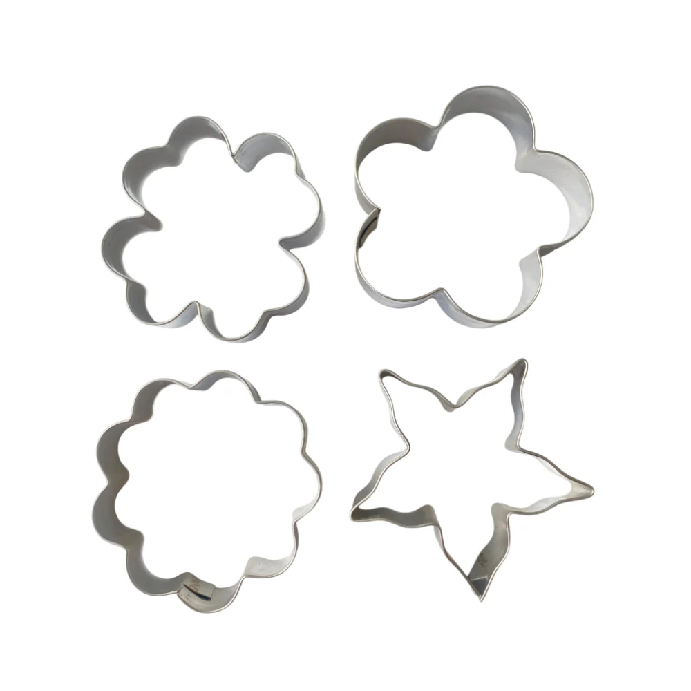 Cortador set flores 4 unidades