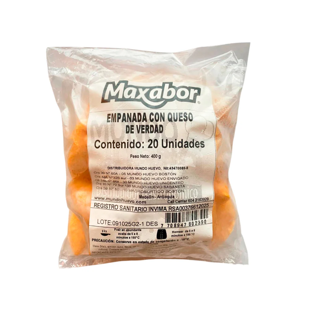 Empanada Cóctel Queso Maxabor 20 Unidades