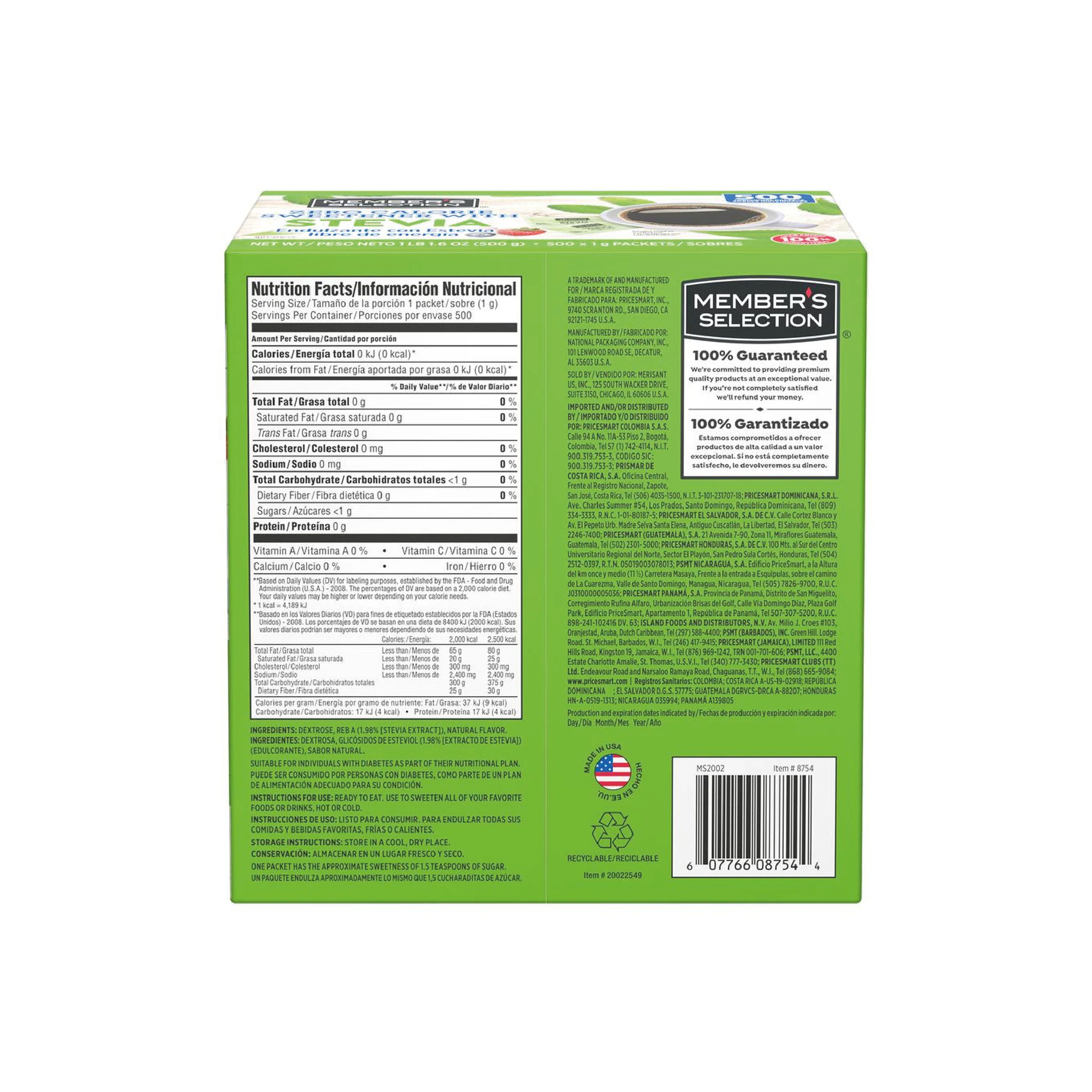 Endulzante Stevia 500 Unds Members Selection - Image 3