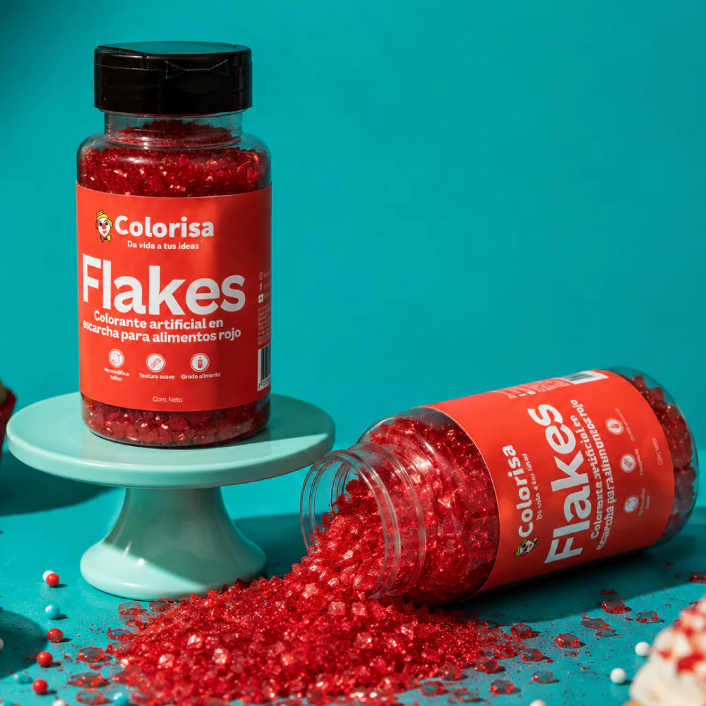 Flakes Brillo Escama Rojo Colorisa 50 Gr