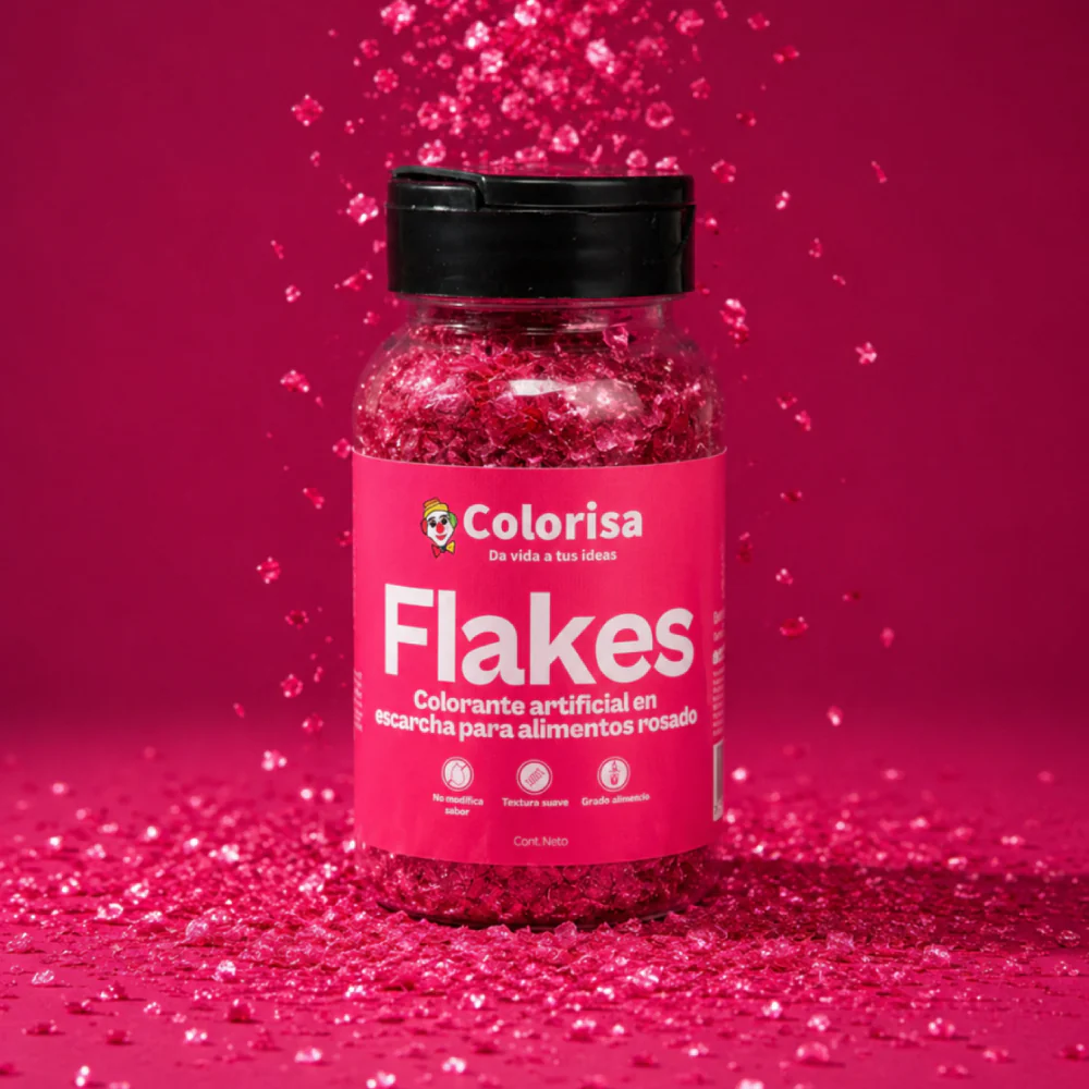 Flakes Brillo Escama Rosado Colorisa 50 Gr - Image 3