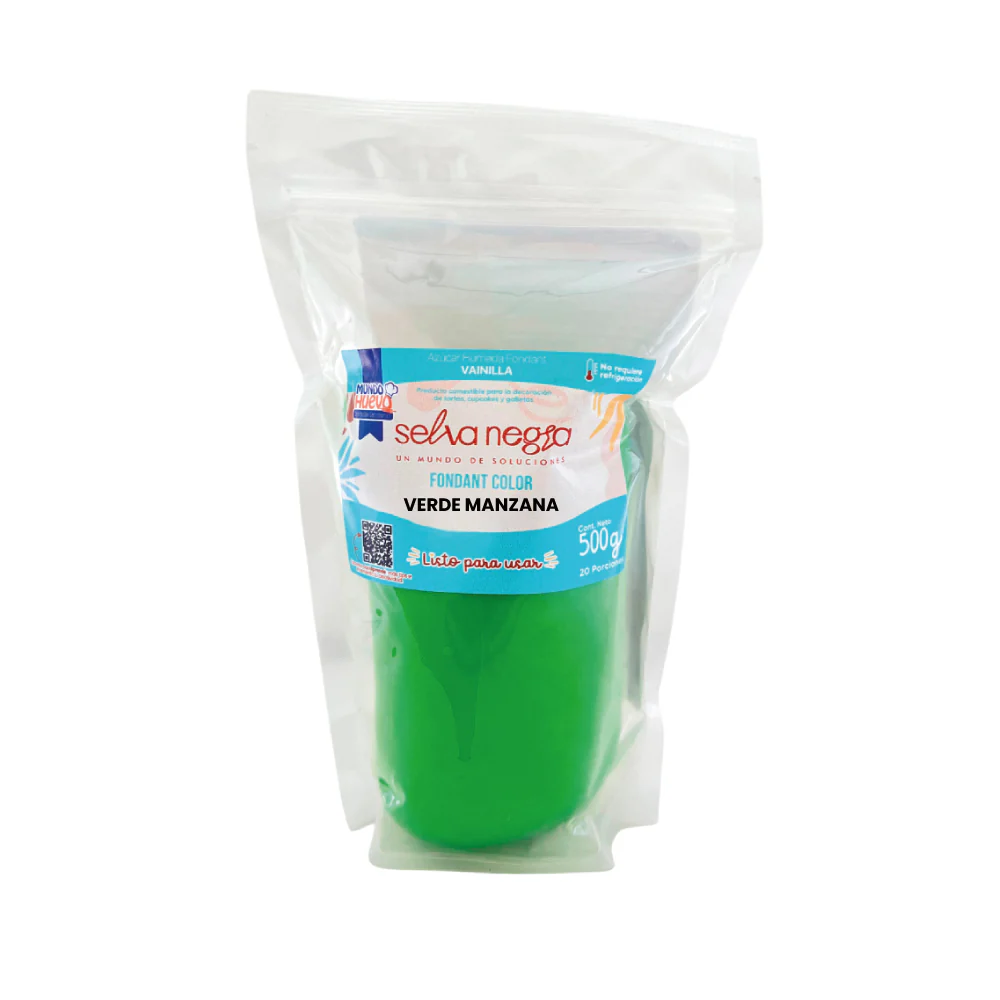Fondant Verde Manzana Mundo Huevo x 500 Gr