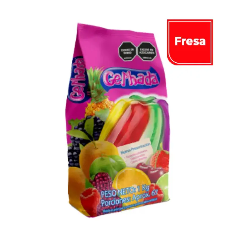 Gelatina Gel´hada Fresa 1 Kg