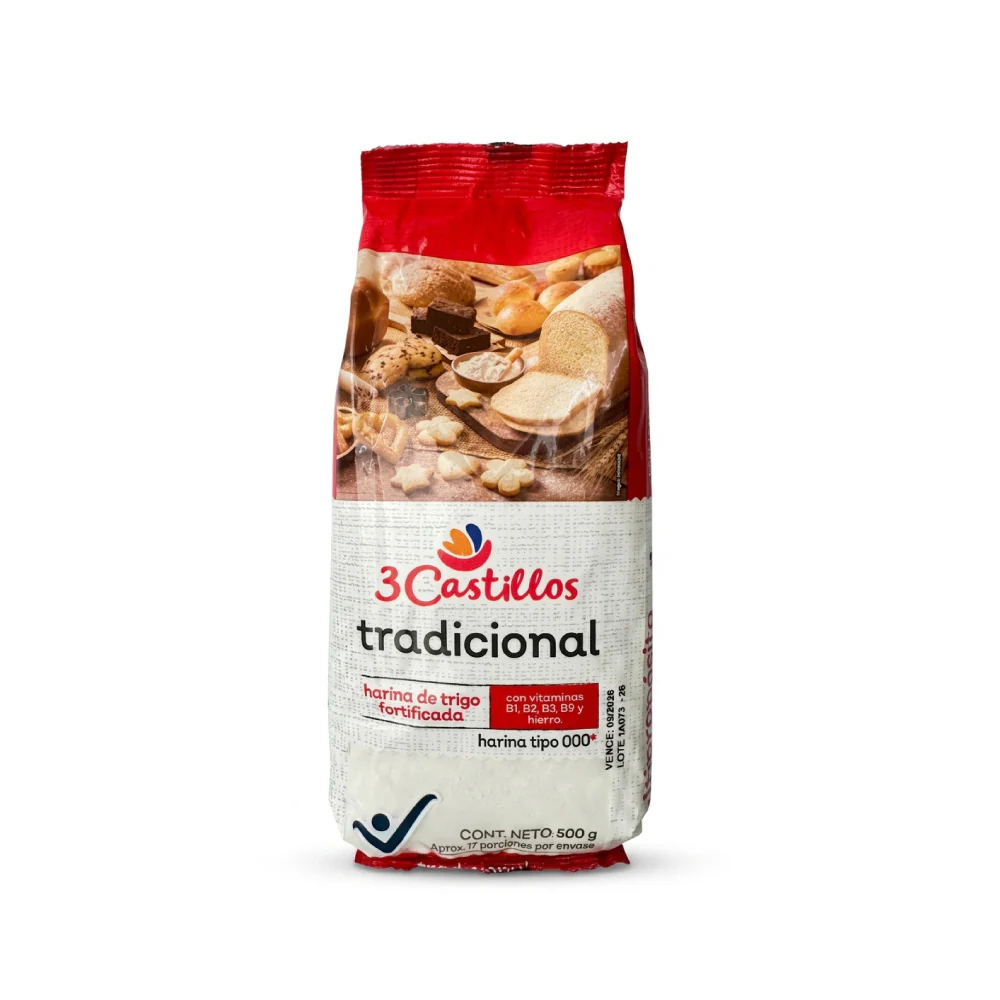 Harina De Trigo x 500 Gr 3 Castillos