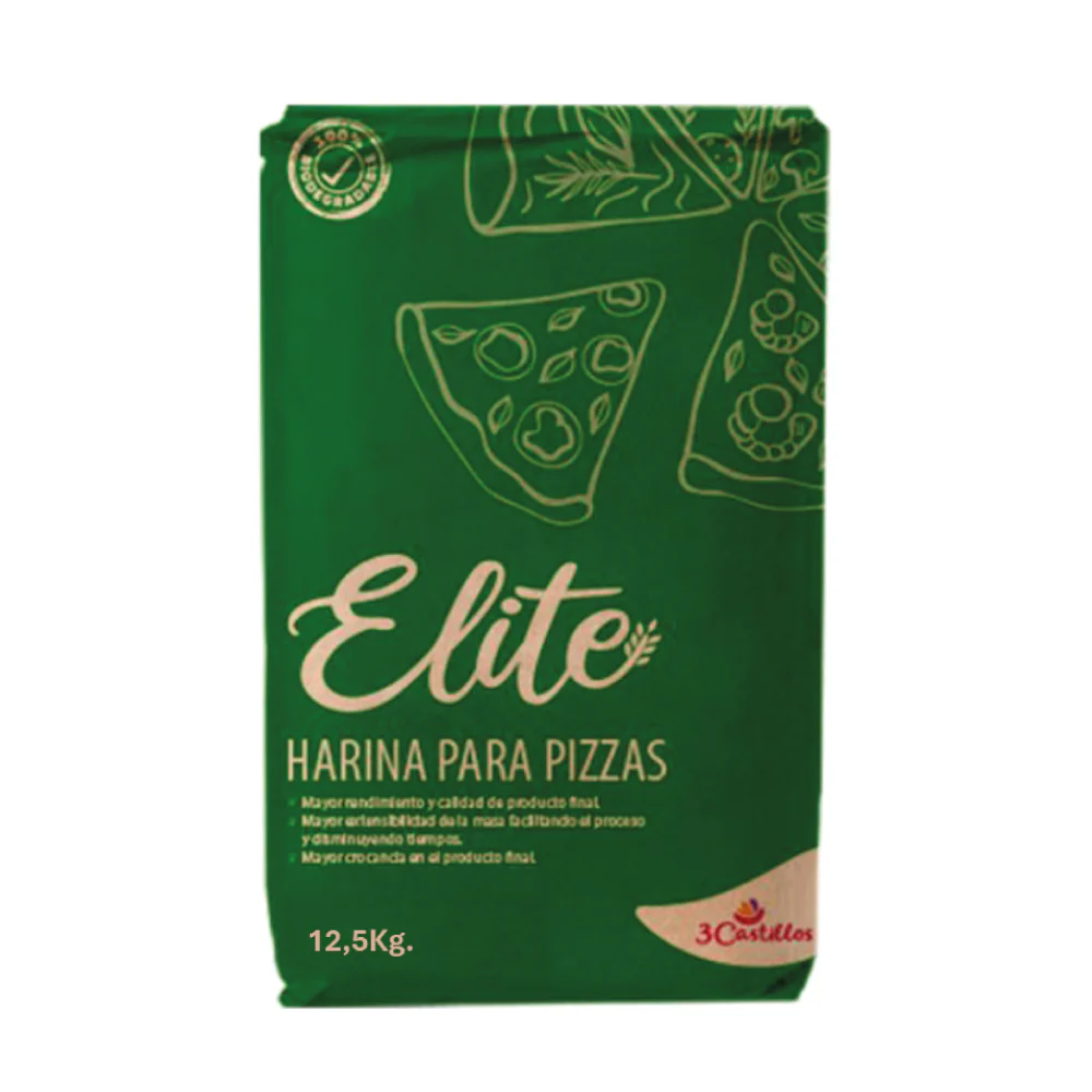 Harina Elite Pizza Arroba 12.5 Kg 3 Castillos