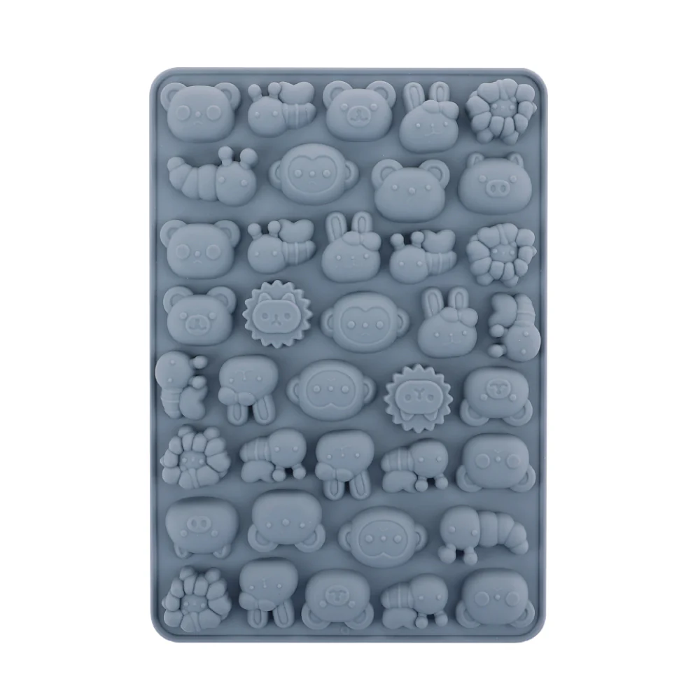 Molde Silicona Mini Animales Animados Selva Negra 38 Cavidades - Image 3