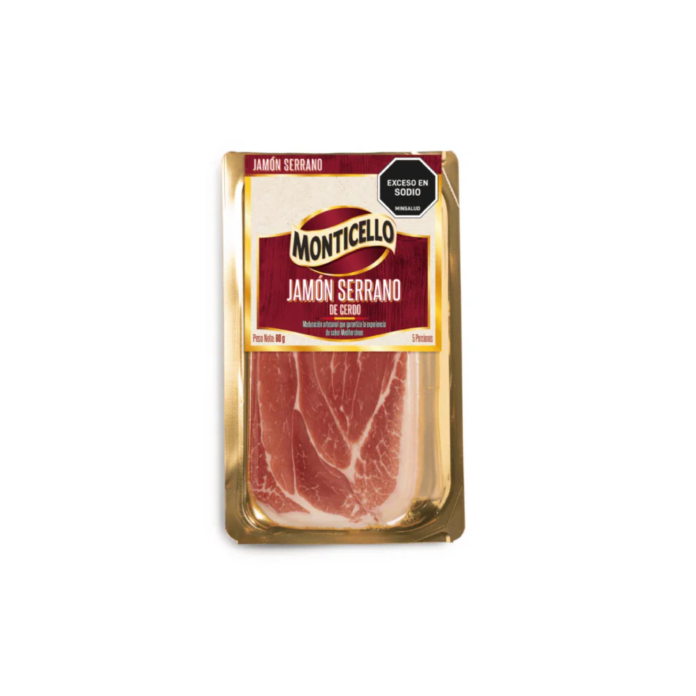 Jamón Serrano Monticello 80 Gr