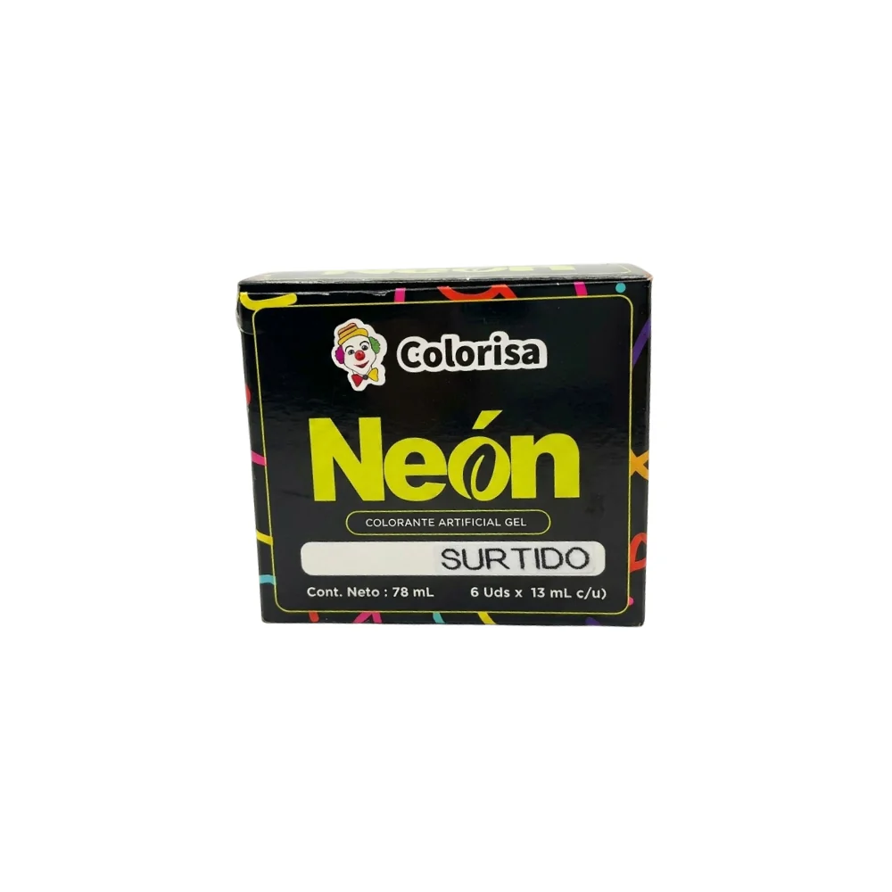Kit Colorantes Gel Neón Colorisa 13 ML 6 Unidades - Image 2