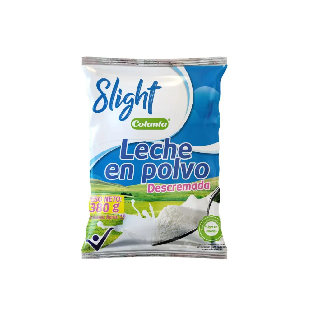 Leche en Polvo Slight Colanta 380 Gr