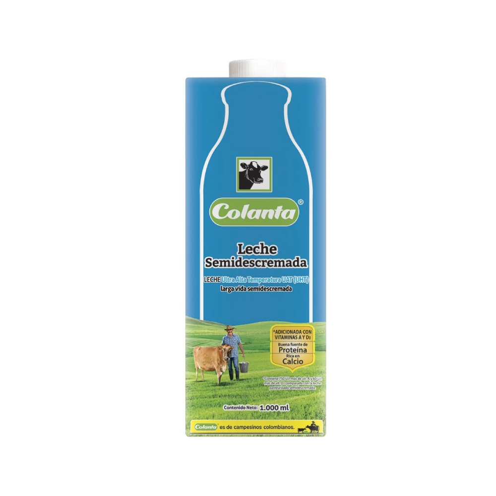 Leche Semidescremada Colanta Caja 1.000 ML