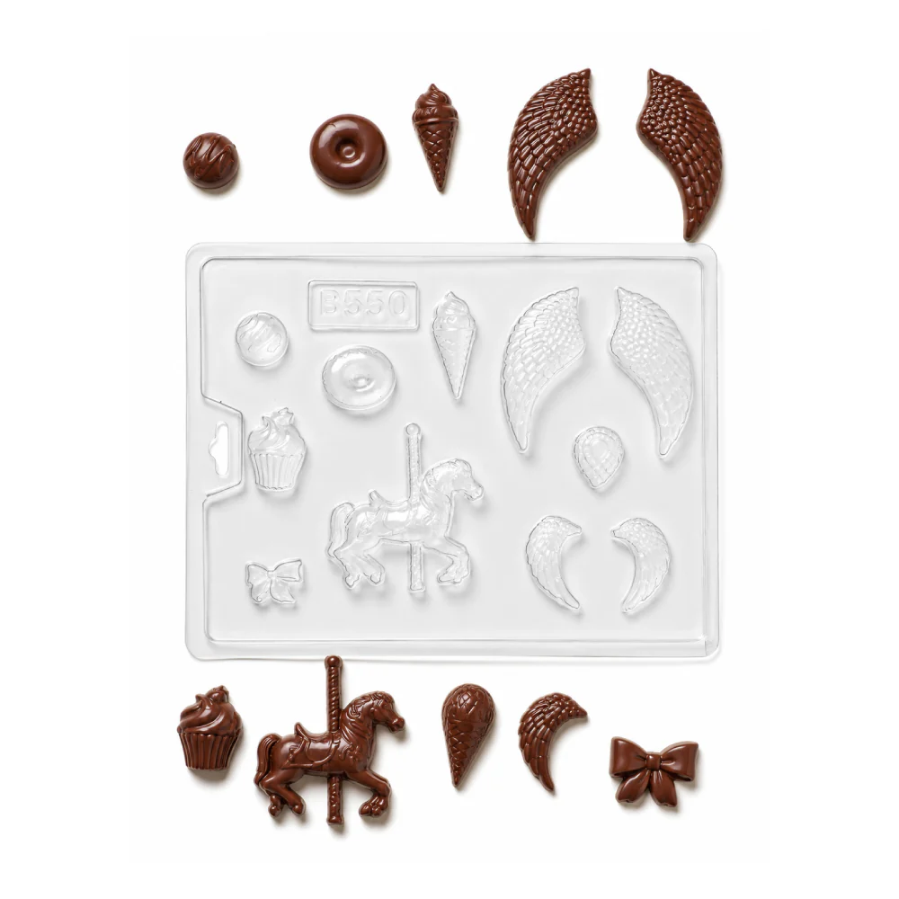 Molde Acetato Carrusel / Alas 11 Cavidades