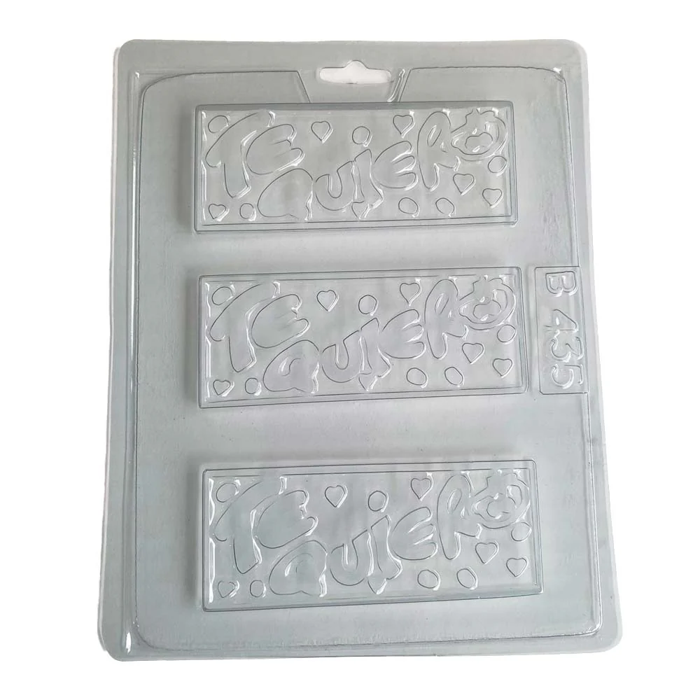 Molde de Acetato Cocolatina Te Quiero X 3 Cavidades