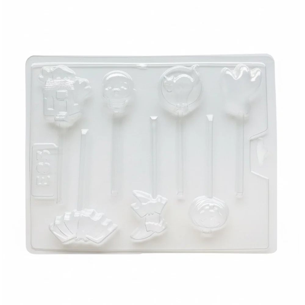 Molde Acetato Colombina Murciélago / Calabaza / Gato Selva Negra 7 Cavidades