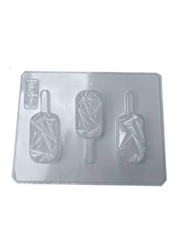 Molde de Acetato Paleta Geométrica X 3 Cavidades