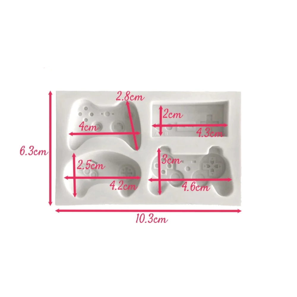 Molde de Silicona Control Videojuego 4 cavidades - Image 3