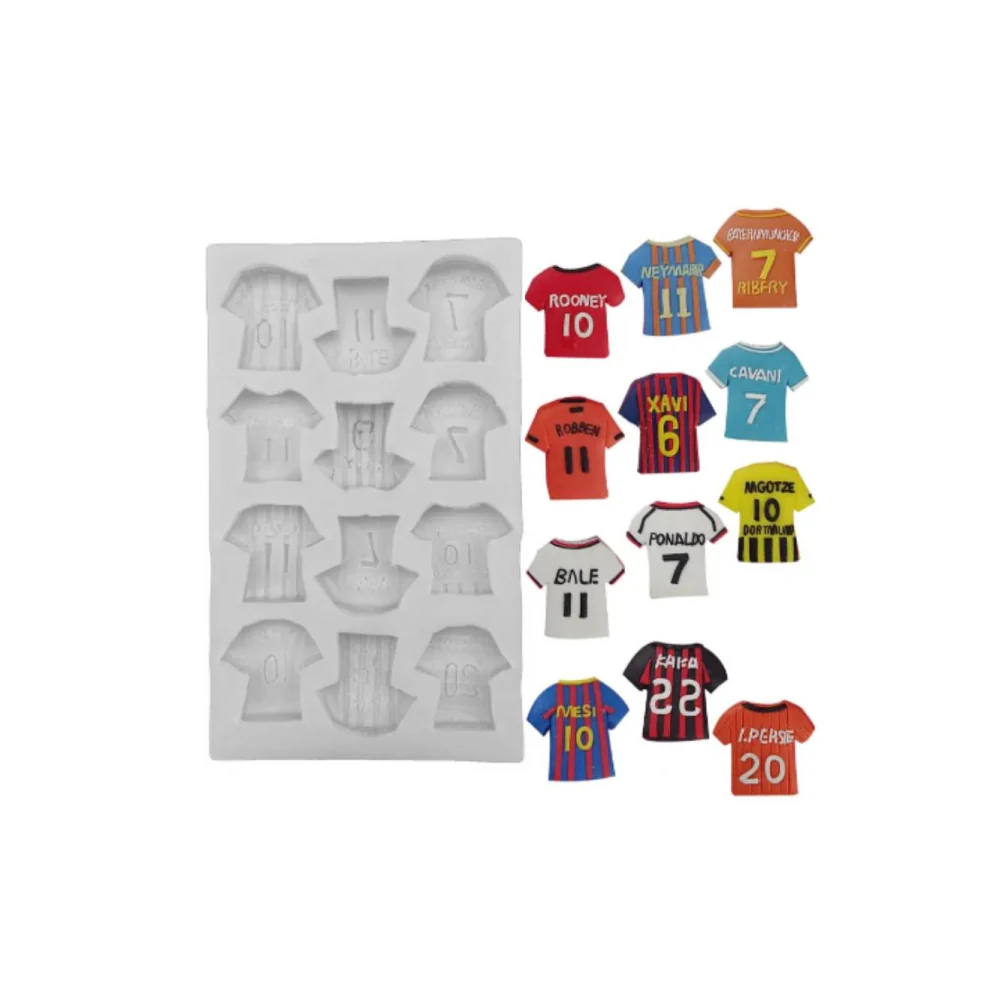 Molde de Silicona Camiseta de Fútbol Selva Negra 12 Cavidades