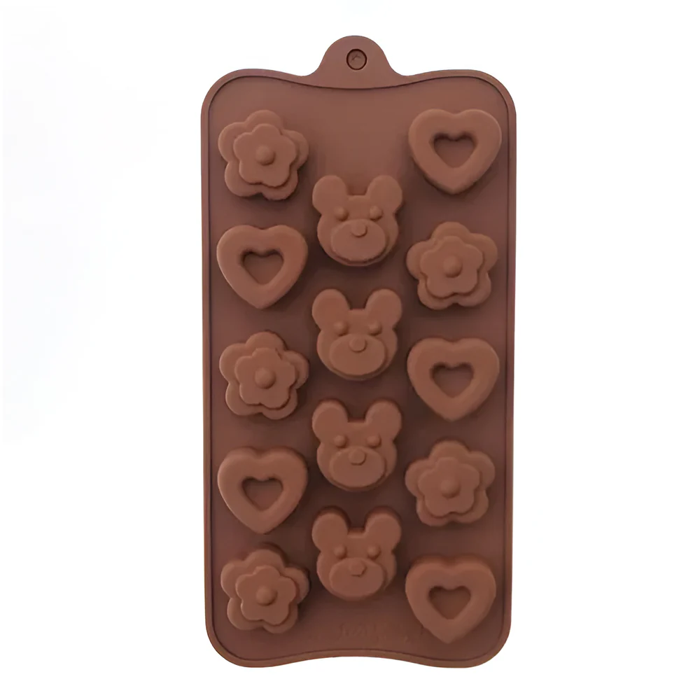 Molde de Silicona Flor / Oso / Corazón X 14 Cavidades - Image 2