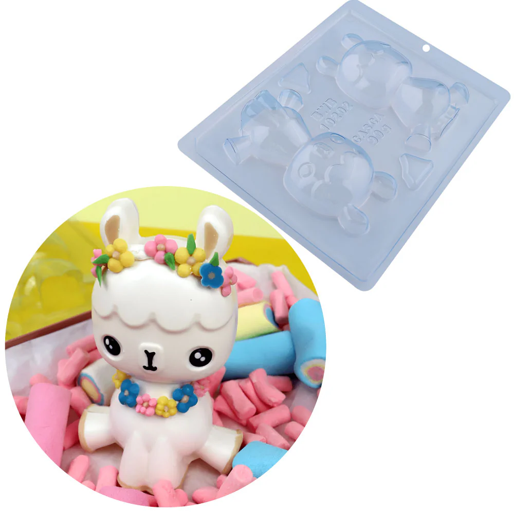 Molde para Chocolate Llama 3D 3 Partes X 2 Cavidades BWB - Image 2