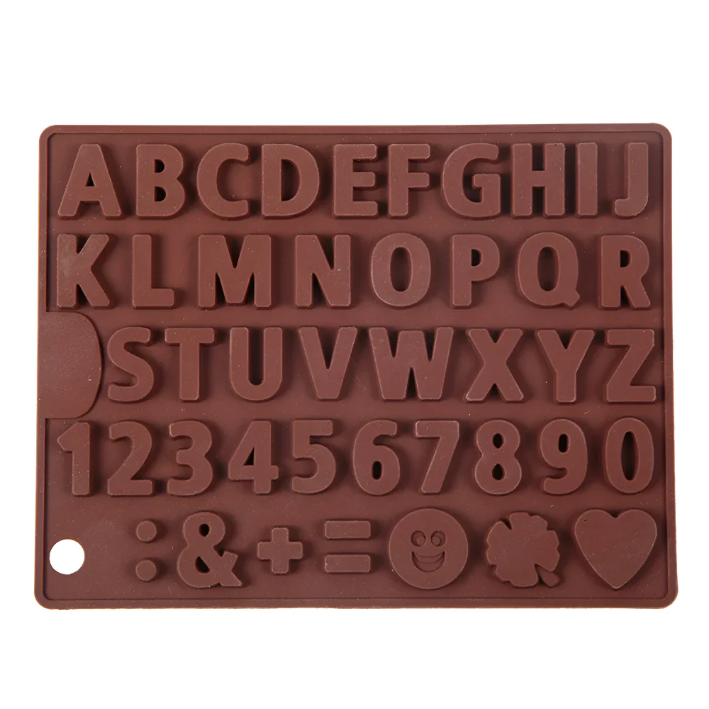 Molde de Silicona Abecedario, Números y Símbolos 2 cm 43 cavidades - Image 2