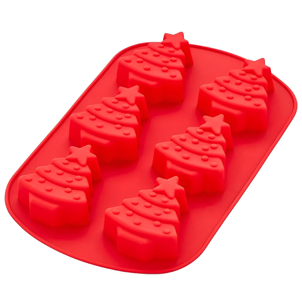Molde de Silicona Arbol de Navidad X 6 Cavidades Wilton