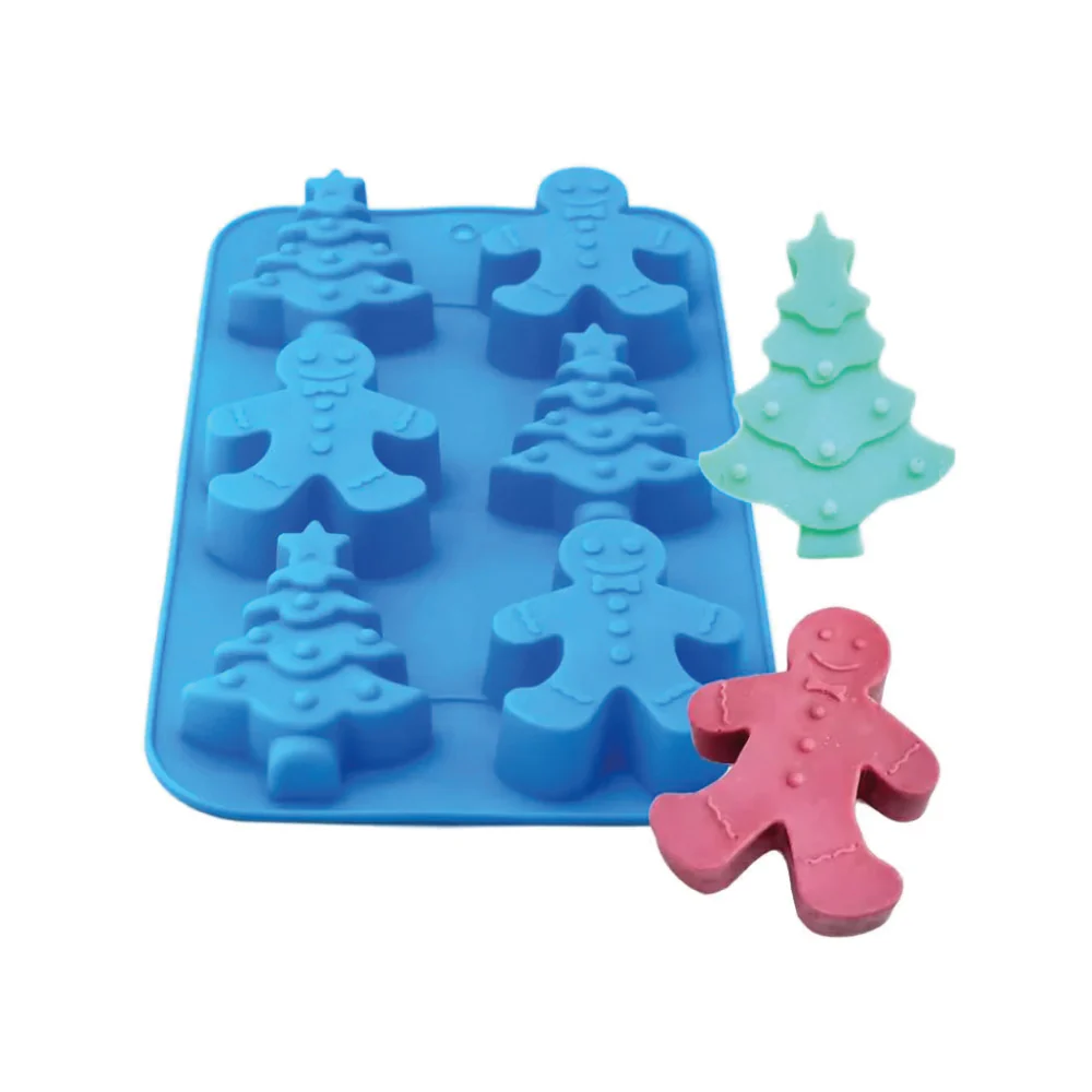 Molde Silicona Árbol Navidad y Jengibre 6 Cavidades - Image 2