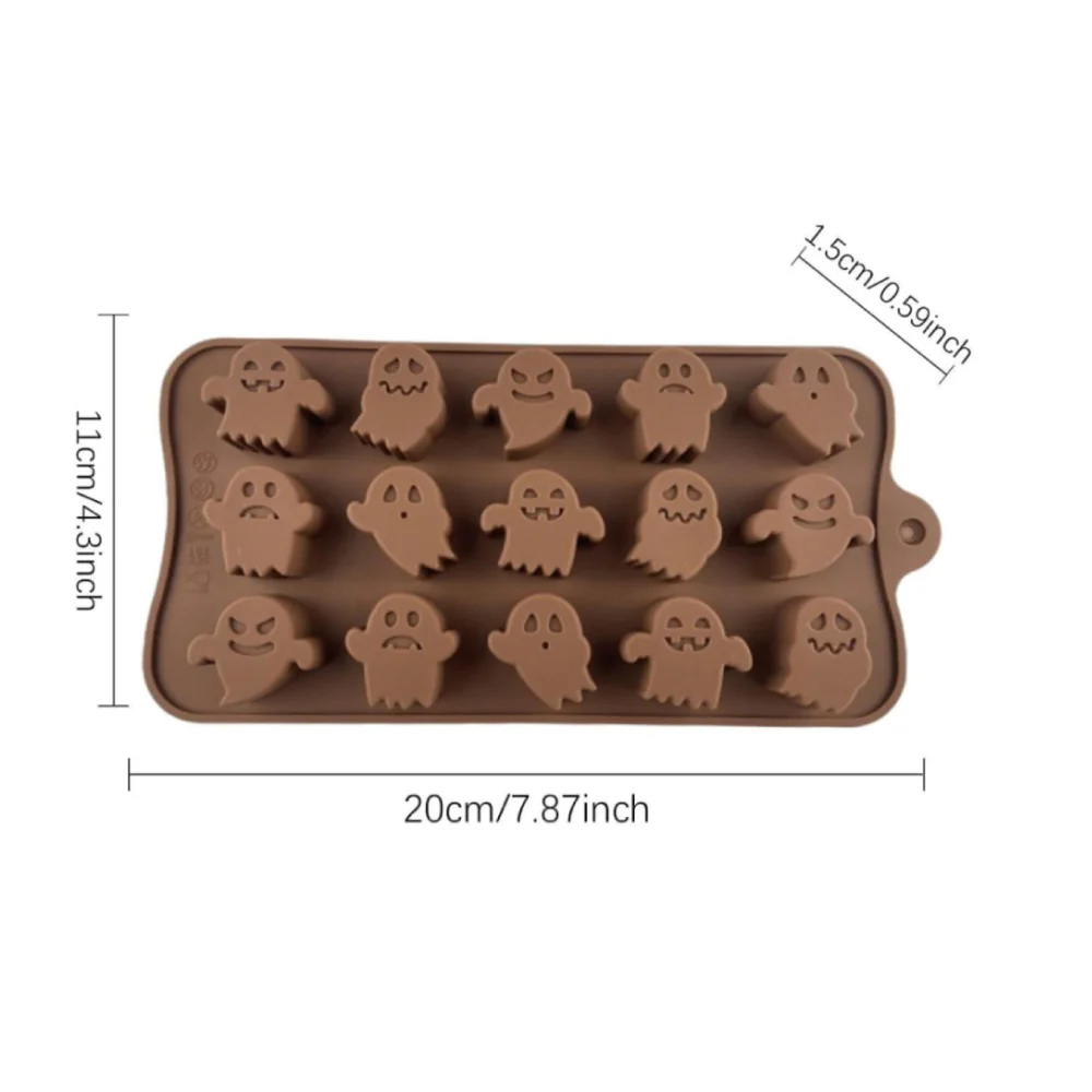 Molde Silicona Choco Fantasmas 15 Cavidades - Image 2
