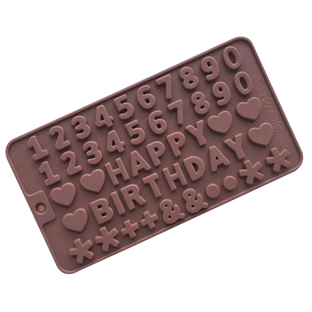 Molde de Silicona Choco Happy Birthday Números y Simbolos - Image 2