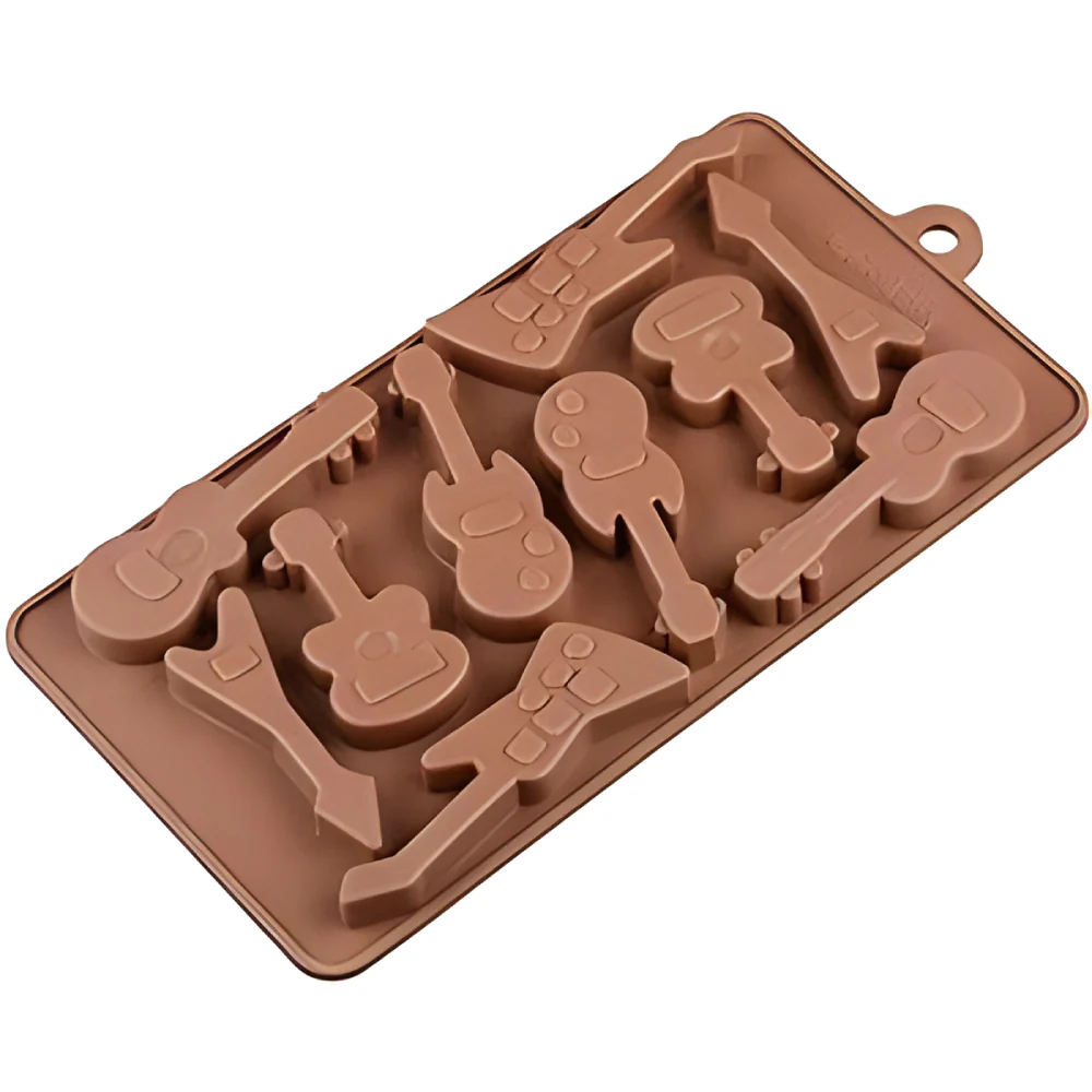 Molde de Silicona Chocolate Guitarras X 10 Cavidades - Image 2