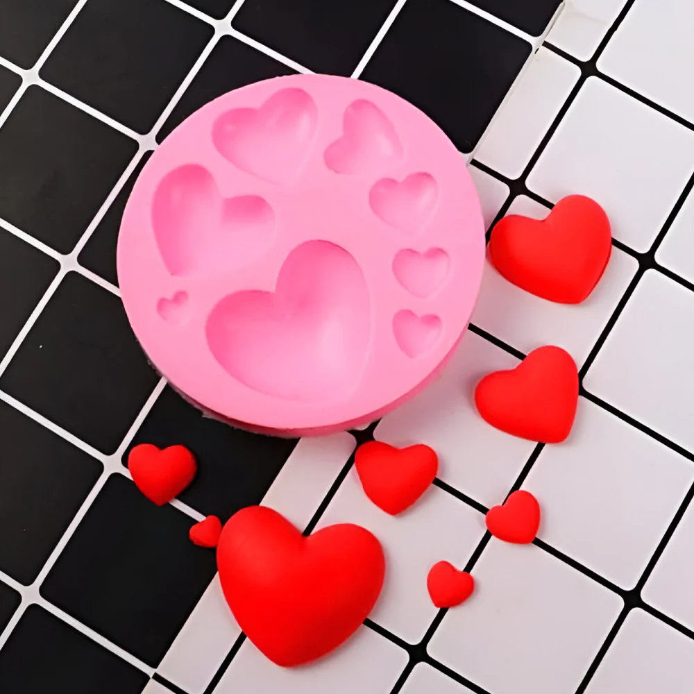 Molde de Silicona Corazón Mini X 8 Cavidades