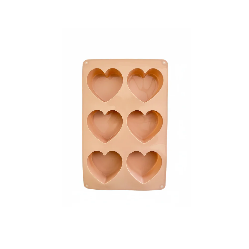 Molde Silicona Corazones Grandes 6 Cavidades - Image 2
