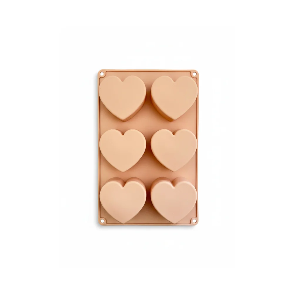 Molde Silicona Corazones Grandes 6 Cavidades - Image 3