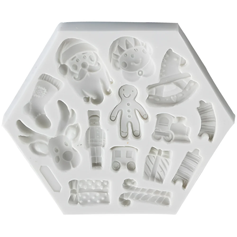 Molde de Silicona Figuras de Navidad Varias X 14 Cavidades - Image 2
